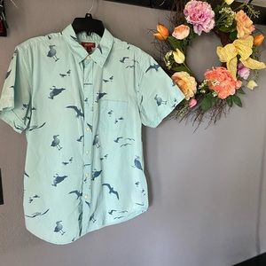 Arizona Jeans Mint Green Seagull shirt